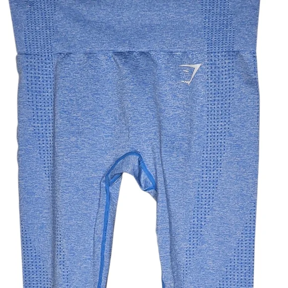 Gymshark Seamless Leggings, Blue, EUC (No Size Tag) - Picture 2 of 7